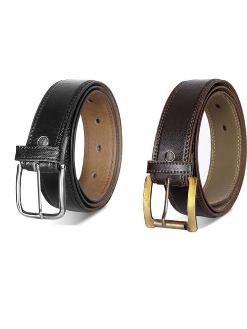 pack of 2 leatherette belt - 19232103 -  Standard Image - 0