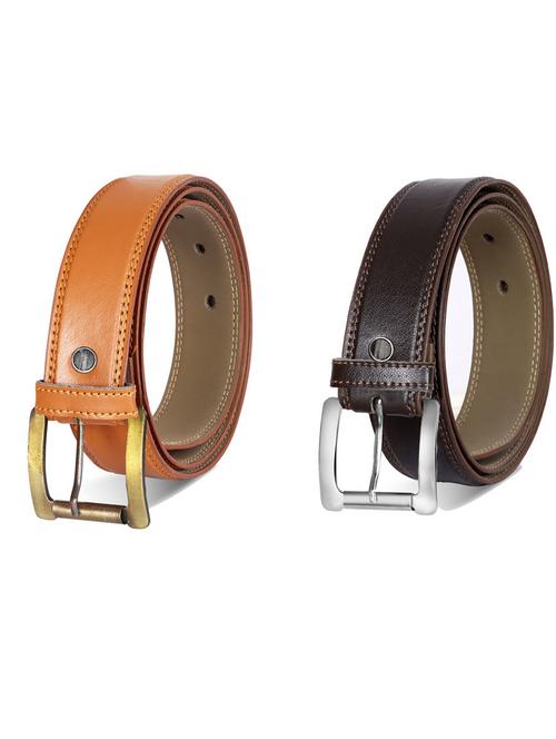 pack of 2 leatherette belt - 19232121 - Standard Image - 0