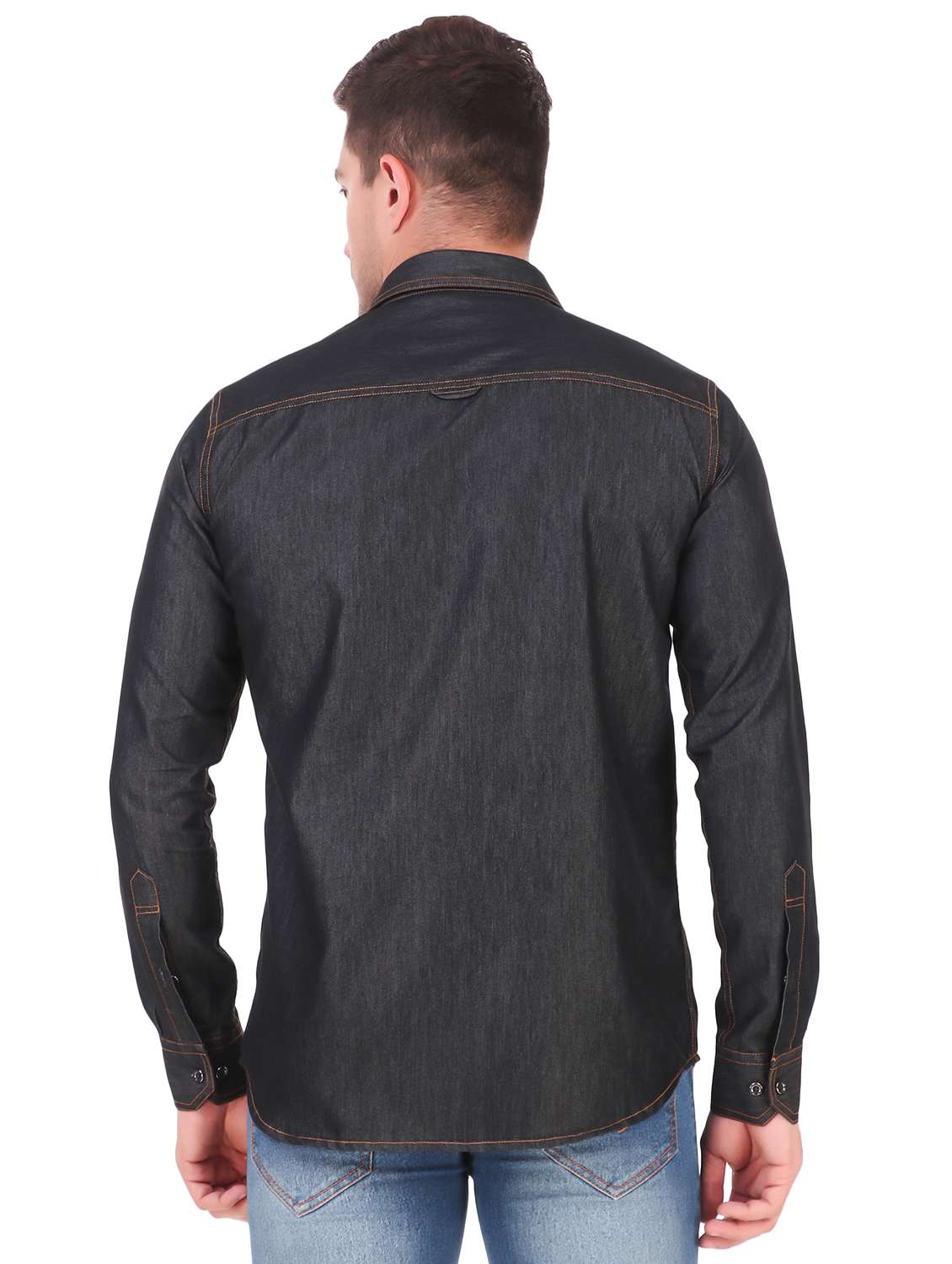 mens solid casual shirt - 19232577 - Standard Image - 3