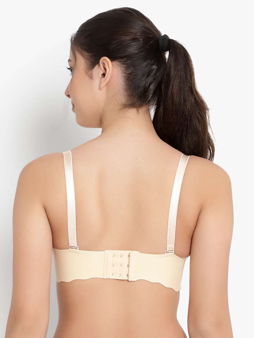 beige nylon plunge bra - 19232586 - Standard Image - 3