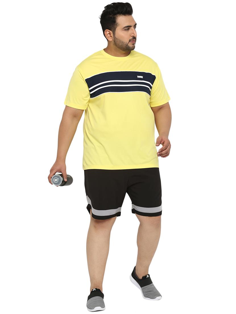 black mid rise color block shorts - 19233004 - Standard Image - 3