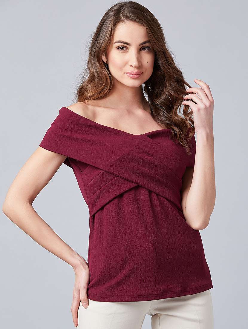 women's straight off shoulder top - 19233039 -  Zoom Image - 0