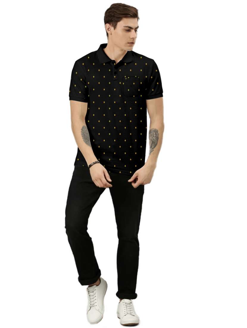 black cotton printed t-shirt - 19242864 -  Standard Image - 3