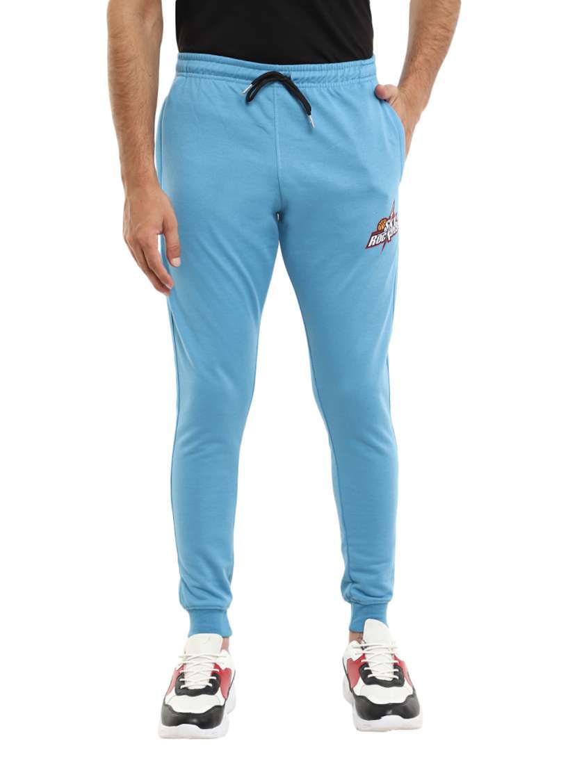 light blue solid full length track pant - 19242923 - Zoom Image - 0