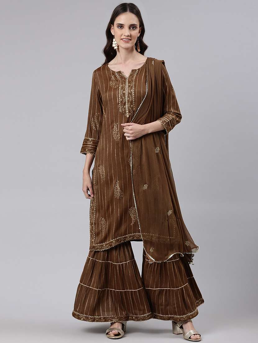 printed kurta sharara set - 19257403 - Zoom Image - 0