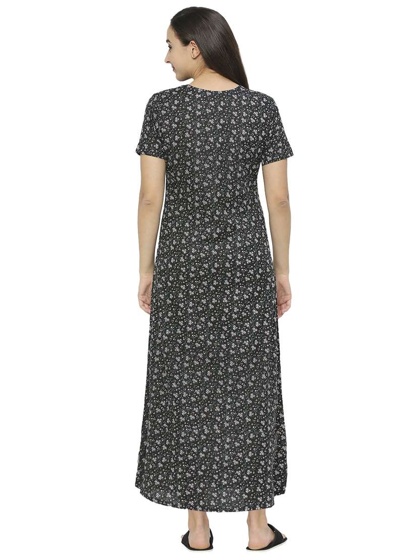 printed cotton nighty  - 19257474 -  Standard Image - 3