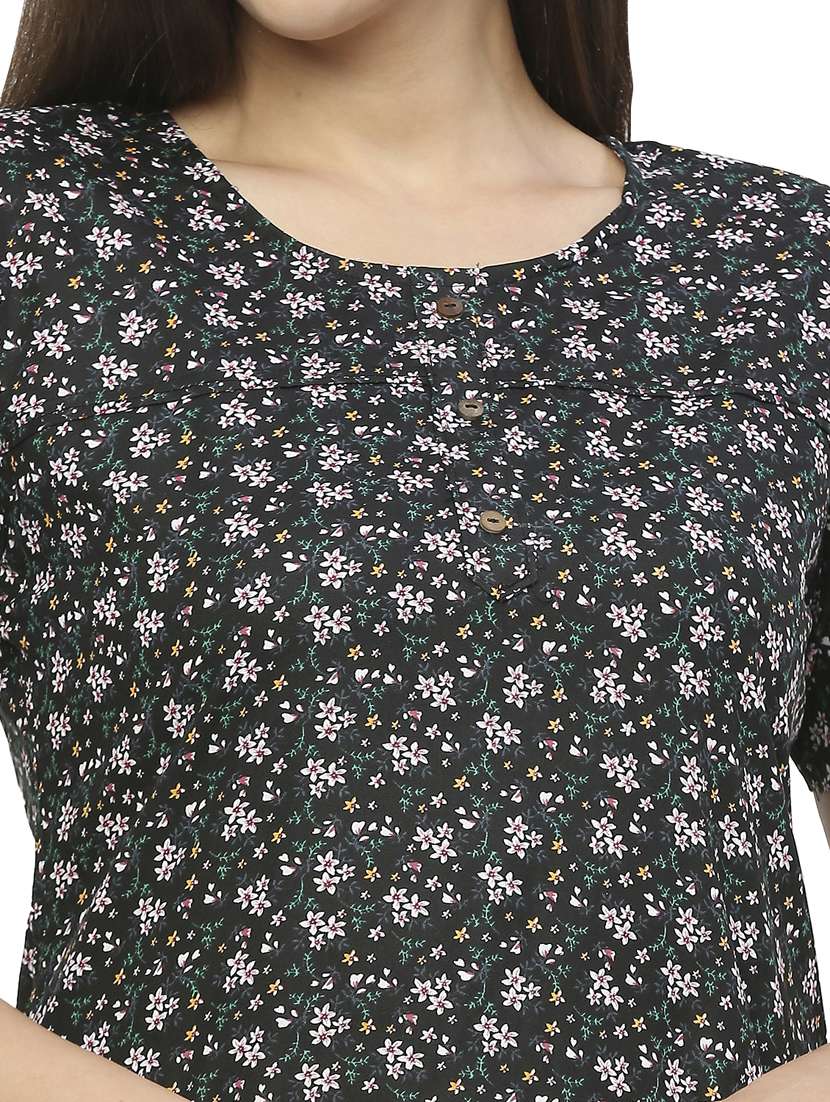 printed cotton nighty  - 19257474 -  Standard Image - 5