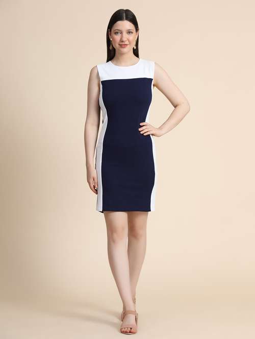 women's bodycon color block dress - 19257628 - Standard Image - 0