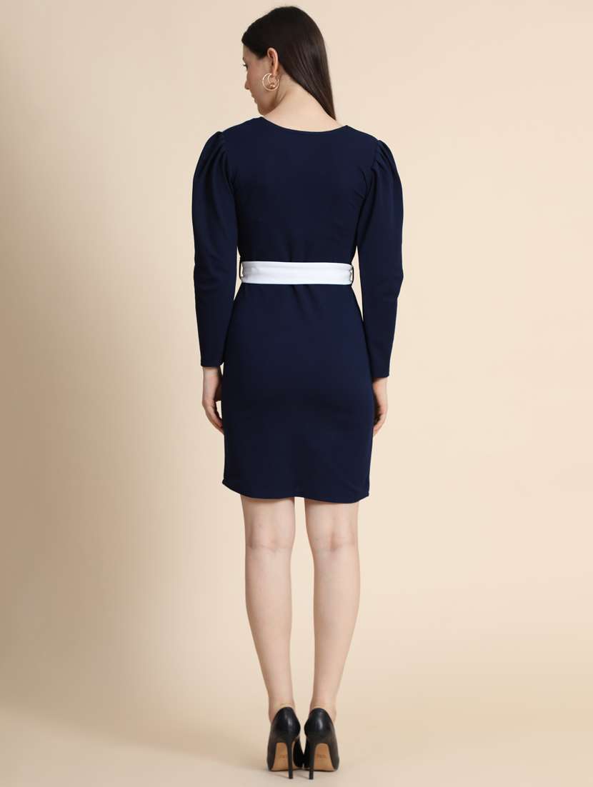 women's shift color block dress - 19257633 - Standard Image - 3