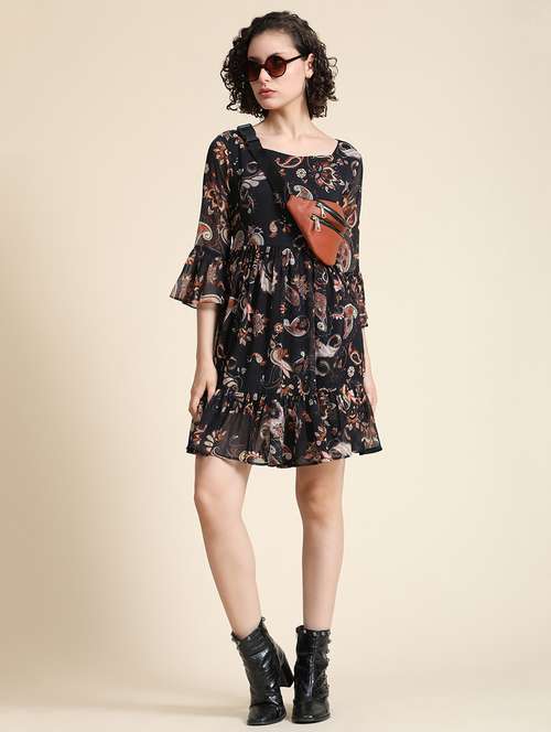 women's tiered dress paisley dress - 19257642 - Standard Image - 0