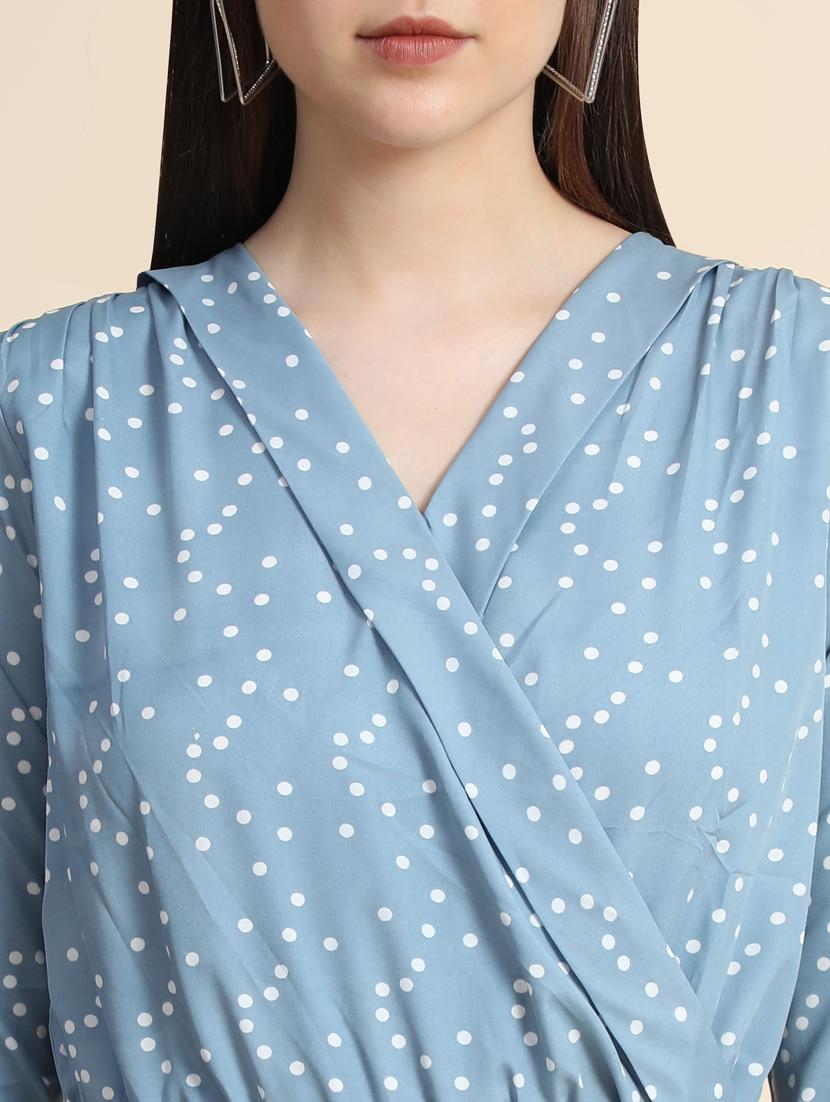 women's crop overlap neck top - 19257690 - Standard Image - 5