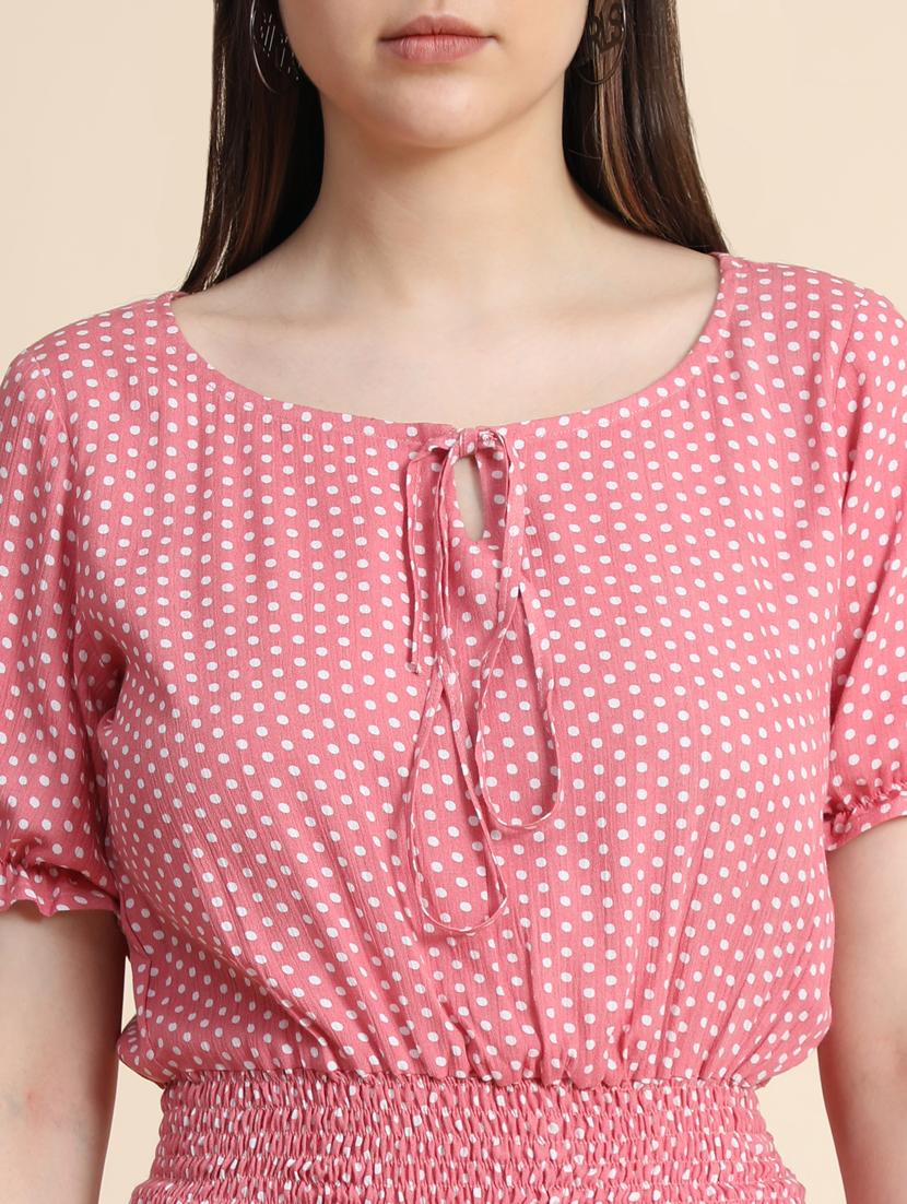 women's peplum round neck top - 19257708 - Standard Image - 5