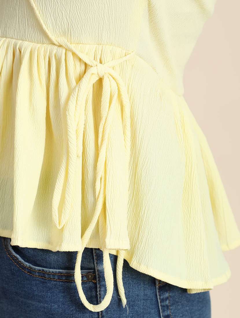 women's peplum overlap neck top - 19257714 -  Standard Image - 5