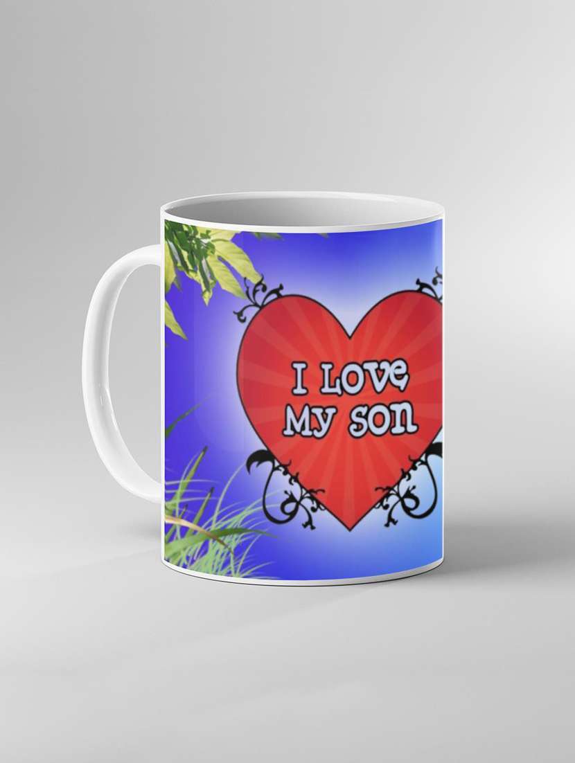 multi coloured printed coffee mug