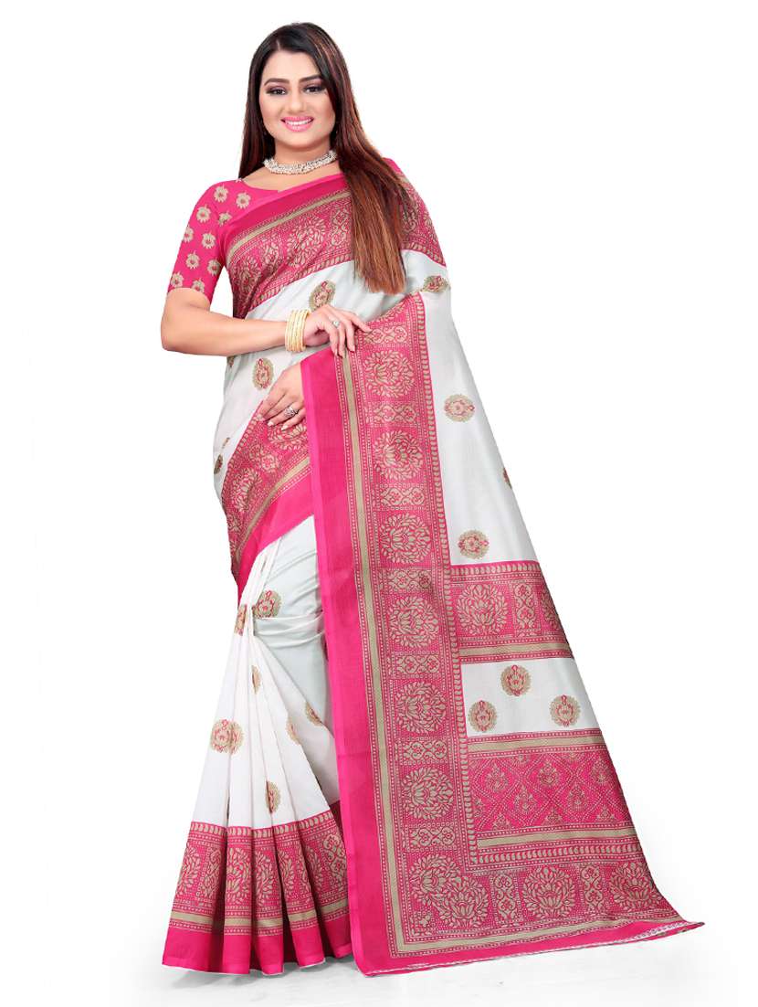 self designed bhagalpuri saree with blouse