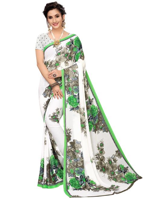 printed bollywood saree with blouse - 19261551 -  Standard Image - 0
