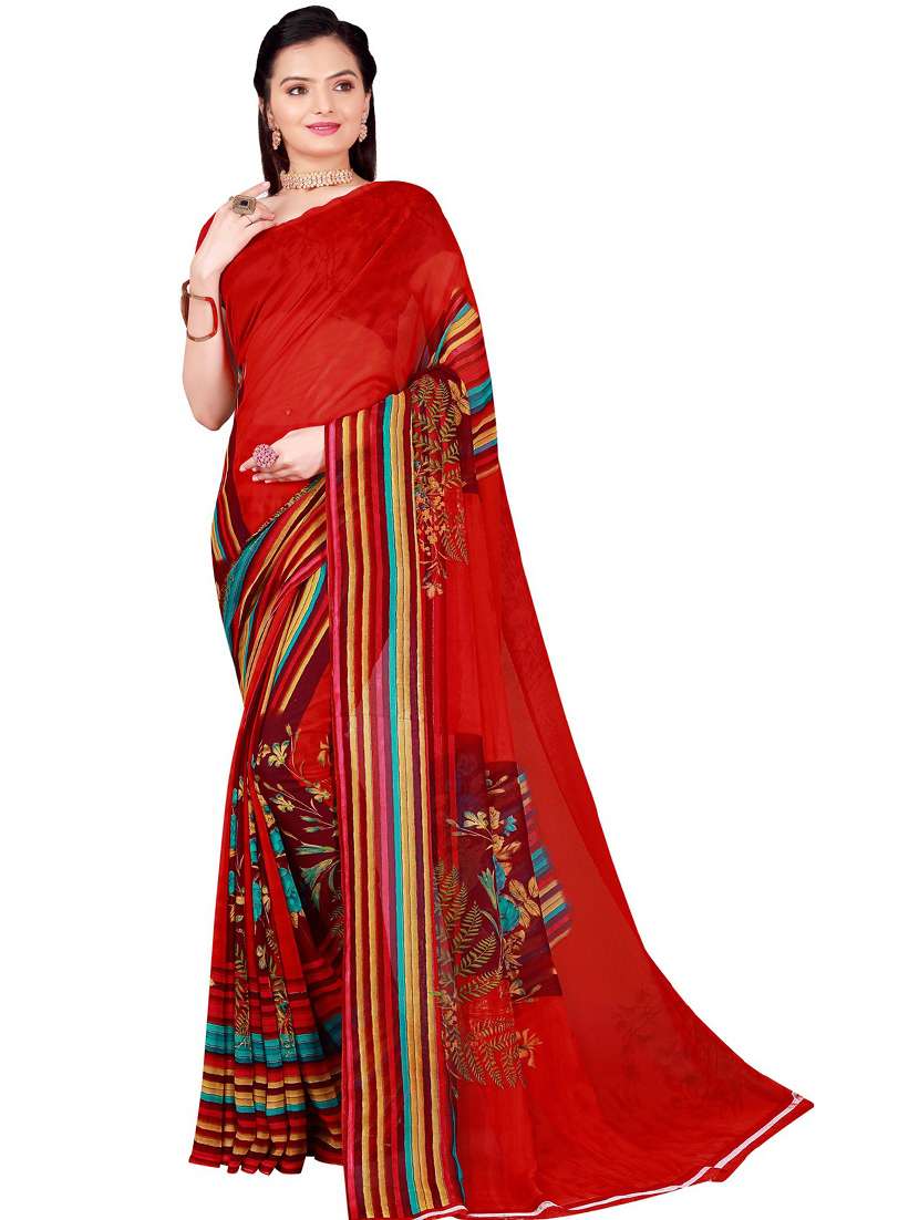 printed bollywood saree with blouse