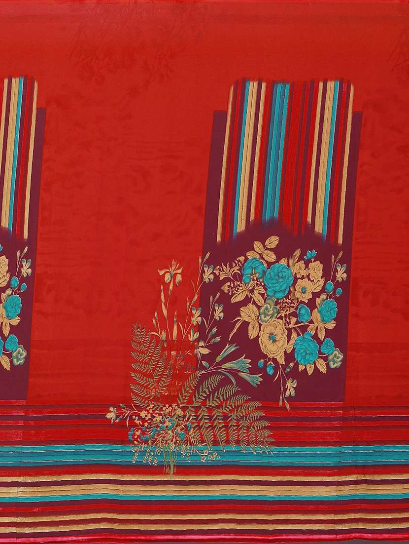 printed bollywood saree with blouse - 19263269 - Standard Image - 3