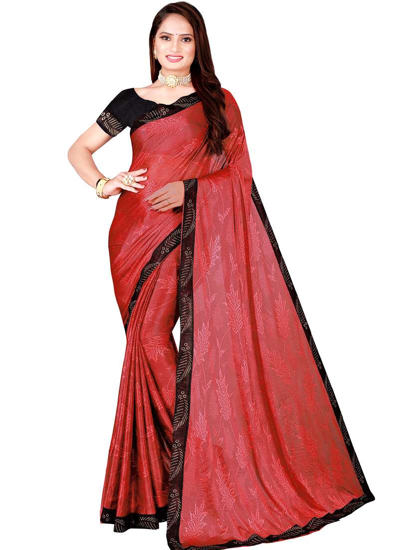 women's self design peach colored saree with blouse - 19263324 - Zoom Image - 0