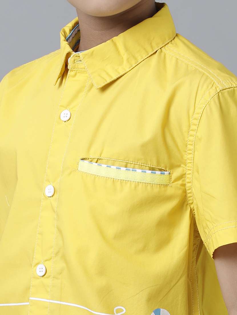 yellow printed shirt - 19263371 -  Standard Image - 5