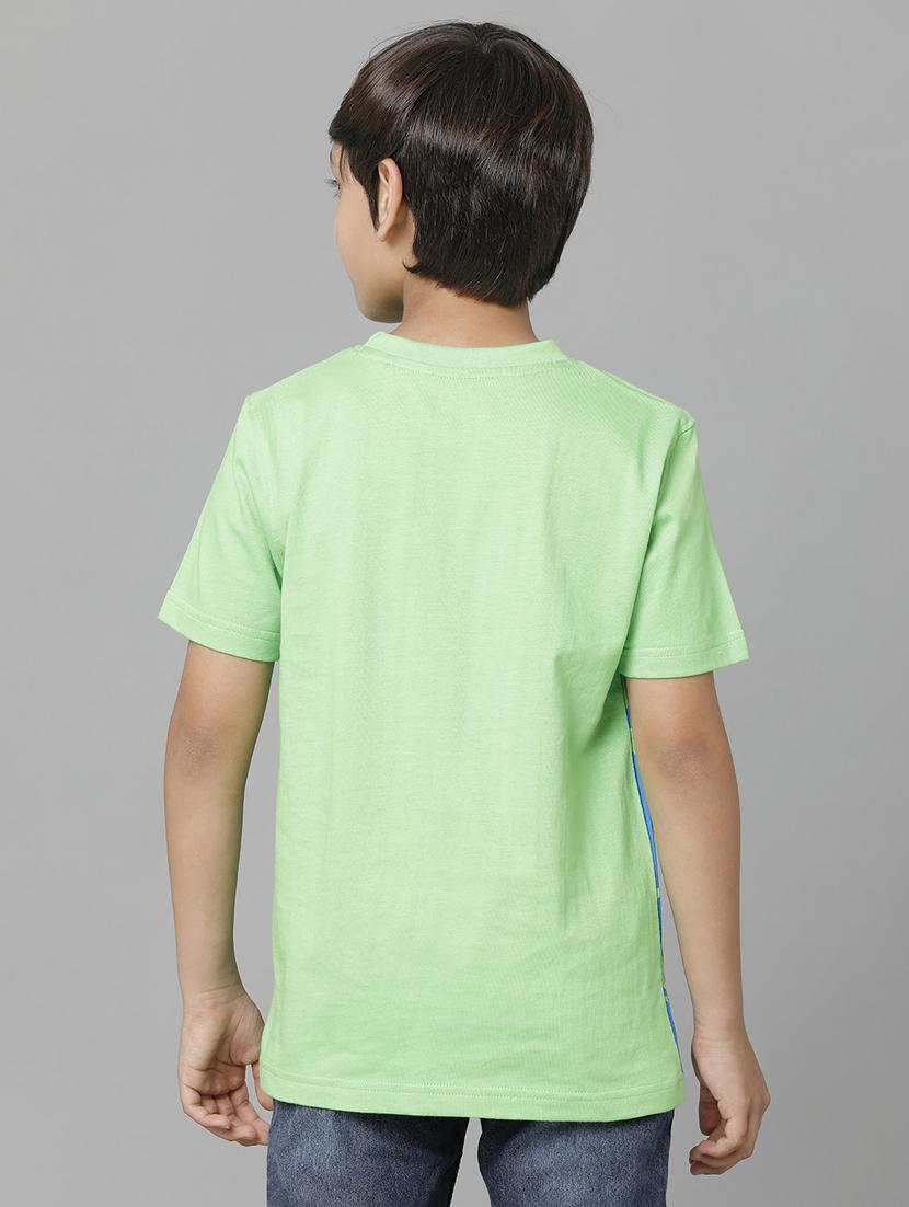 green printed casual t-shirt - 19263386 - Standard Image - 3