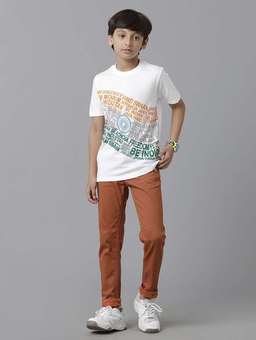 white printed casual t-shirt - 19263407 -  Standard Image - 3