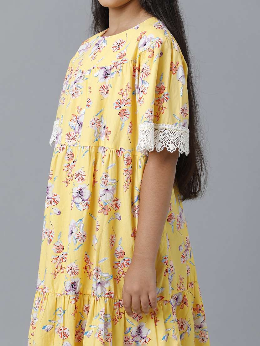 girls round neck short sleeves frock - 19263449 -  Standard Image - 5