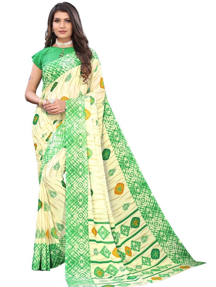 printed half and half saree - 19263507 - Zoom Image - 0