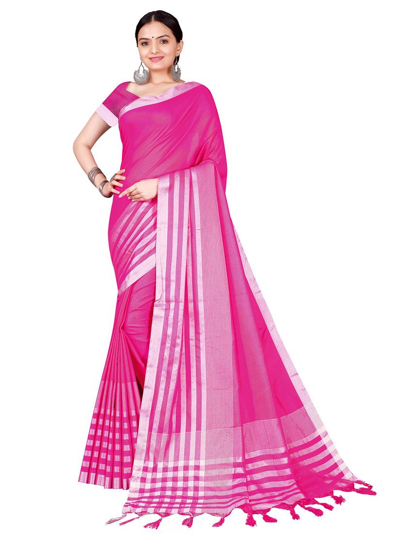 self design woven saree with blouse - 19264991 - Zoom Image - 0
