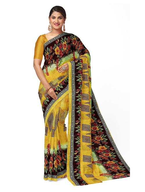 women's printed multi colored saree with blouse - 19266306 -  Standard Image - 0
