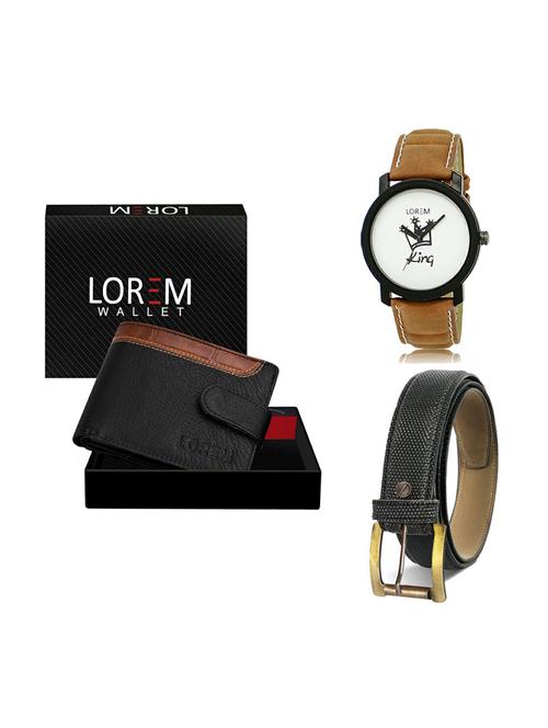 belt, wallet & watch gift combo - 19269208 - Standard Image - 0