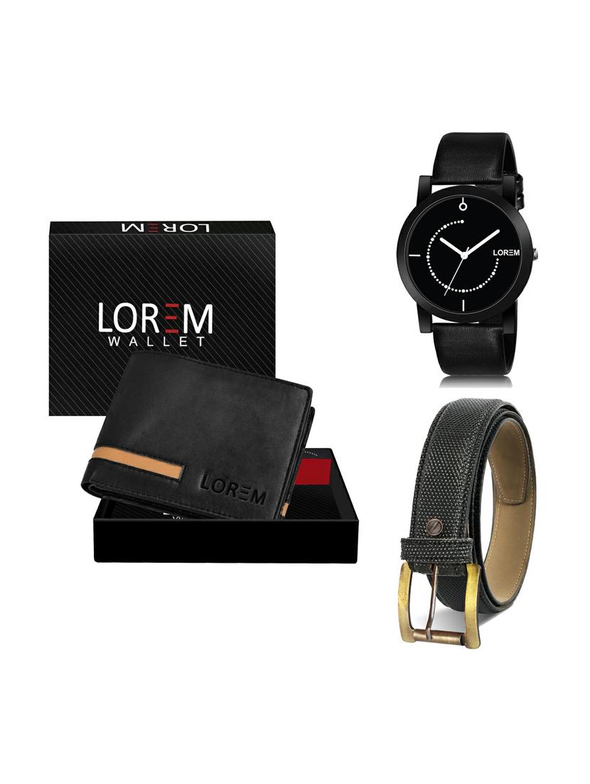 belt, wallet & watch gift combo - 19270060 -  Zoom Image - 0
