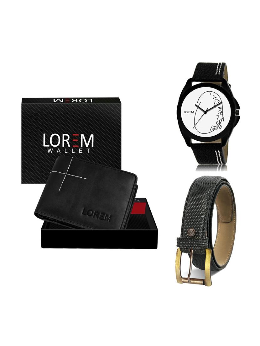 belt, wallet & watch gift combo - 19270239 -  Zoom Image - 0