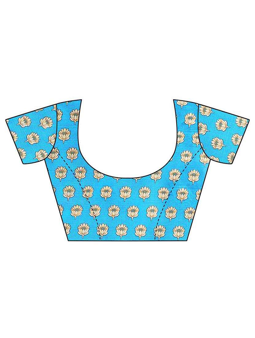 women's self design white colored saree with blouse - 19280176 -  Standard Image - 3