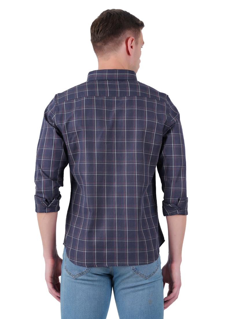 mens checks casual shirt - 19282435 - Standard Image - 3