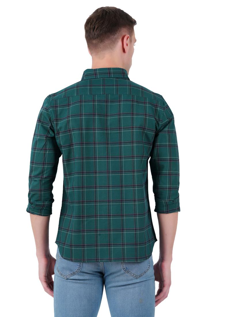 mens checks casual shirt - 19282440 - Standard Image - 3