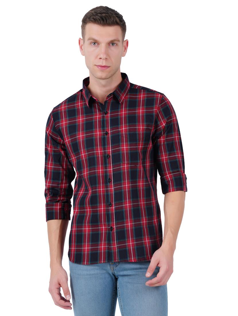 mens checks casual shirt - 19282442 -  Zoom Image - 0