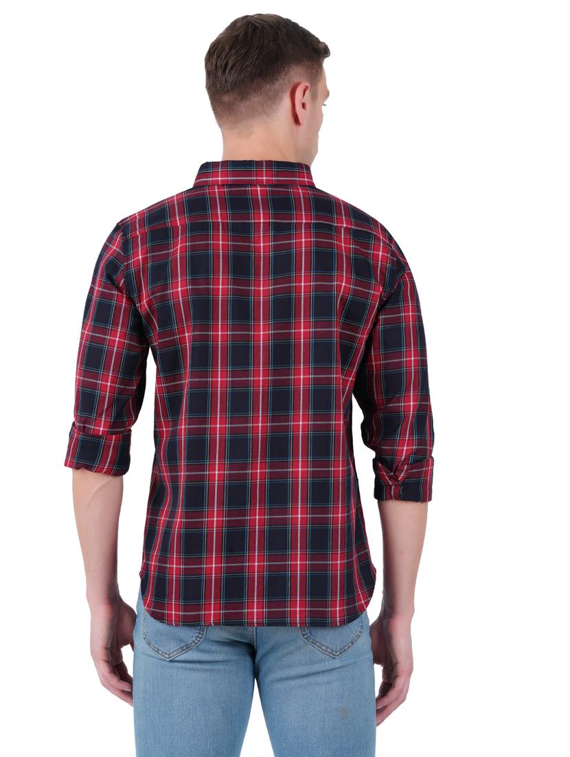 mens checks casual shirt - 19282442 - Standard Image - 3