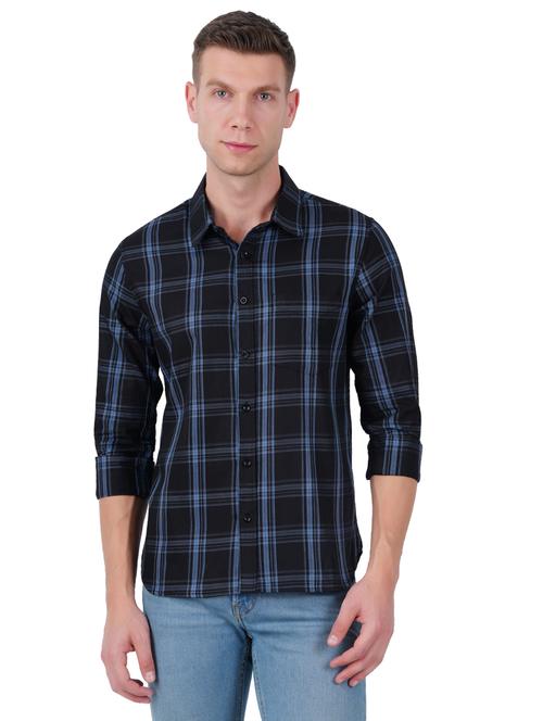mens checks casual shirt - 19282445 - Standard Image - 0
