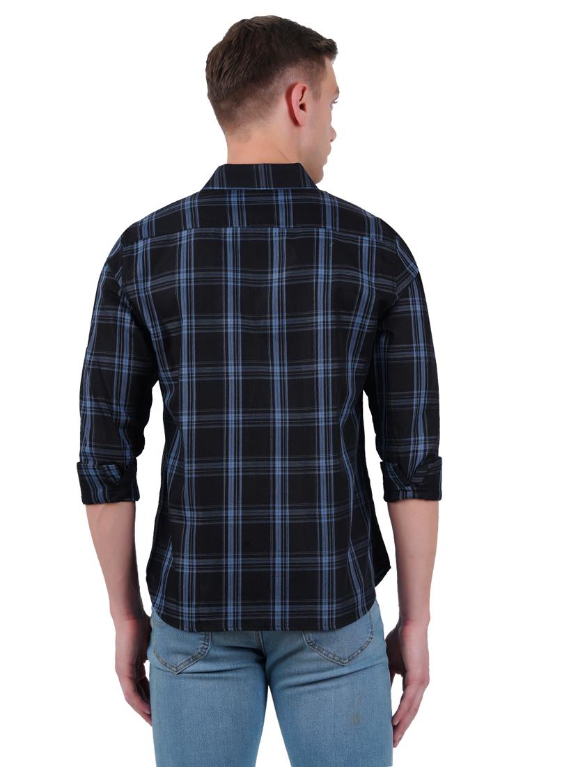 mens checks casual shirt - 19282445 - Standard Image - 3