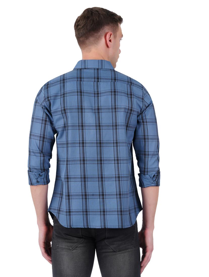 mens checks casual shirt - 19282455 - Standard Image - 3