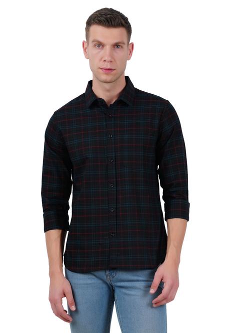 mens checks casual shirt - 19282457 - Standard Image - 0