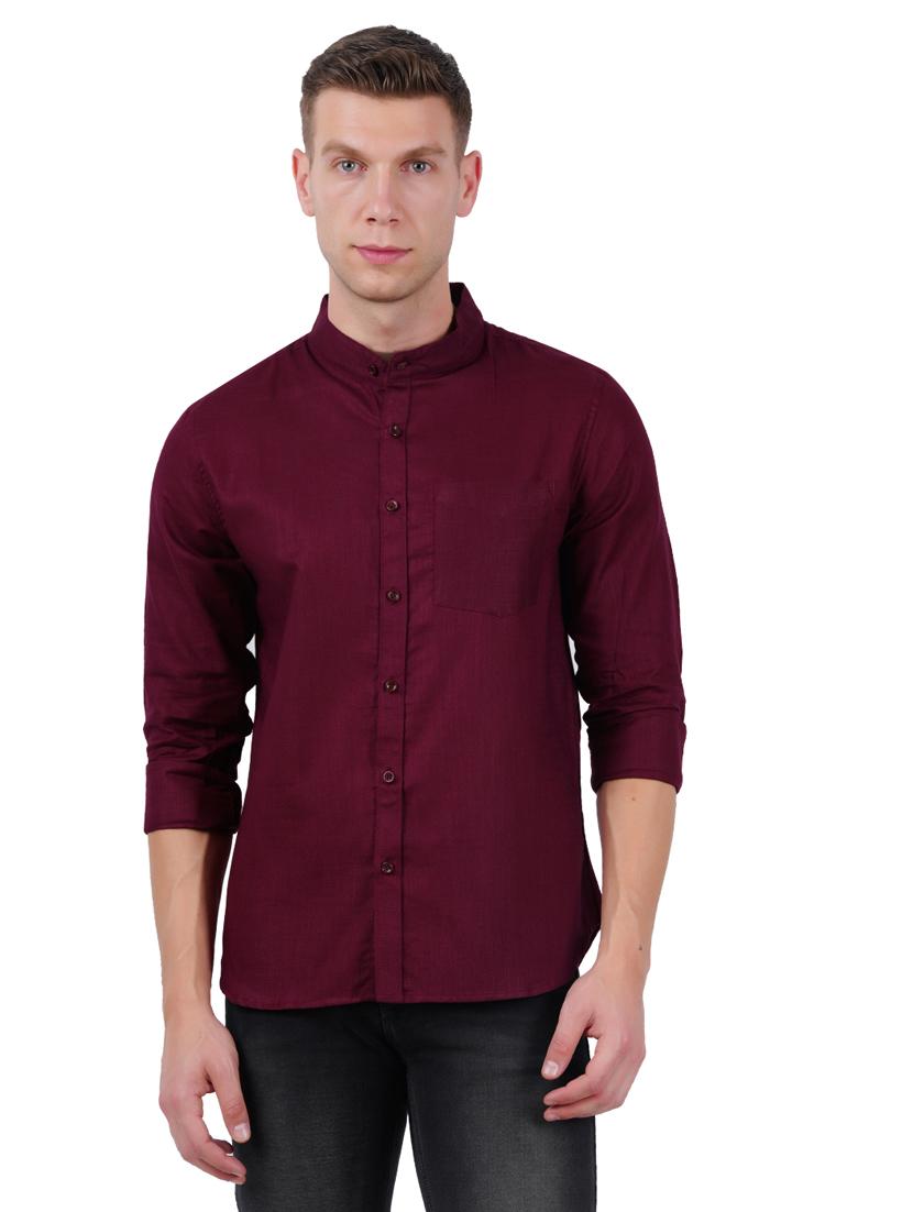 mens solid casual shirt