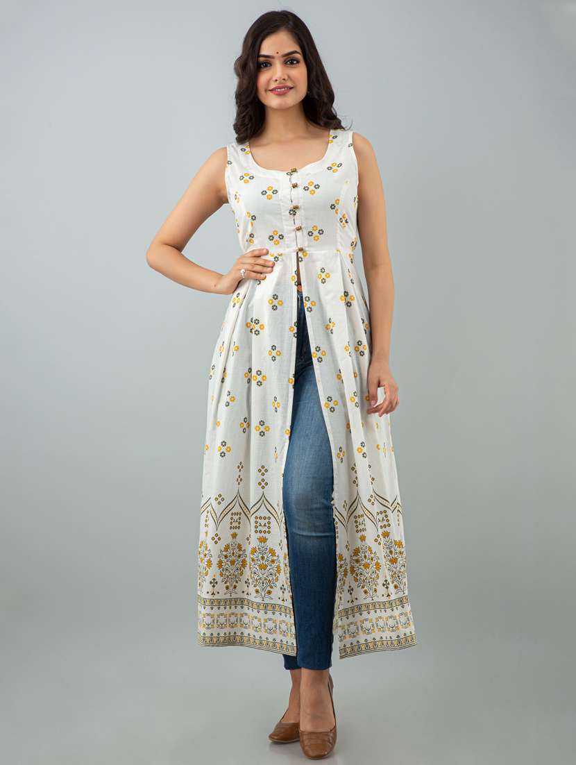 printed flared kurta