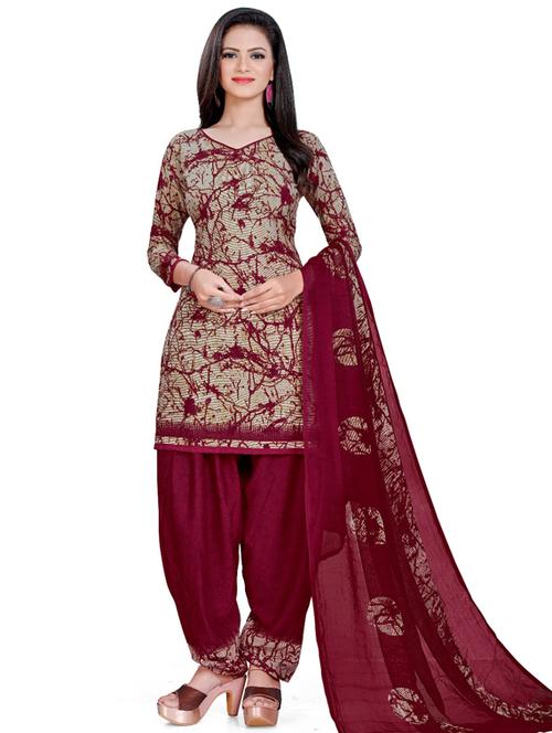 printed unstitched suit set - 19283933 - Standard Image - 0