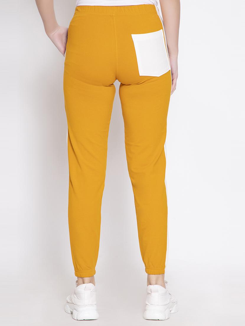 yellow colored blocked jogger - 19285117 - Standard Image - 3