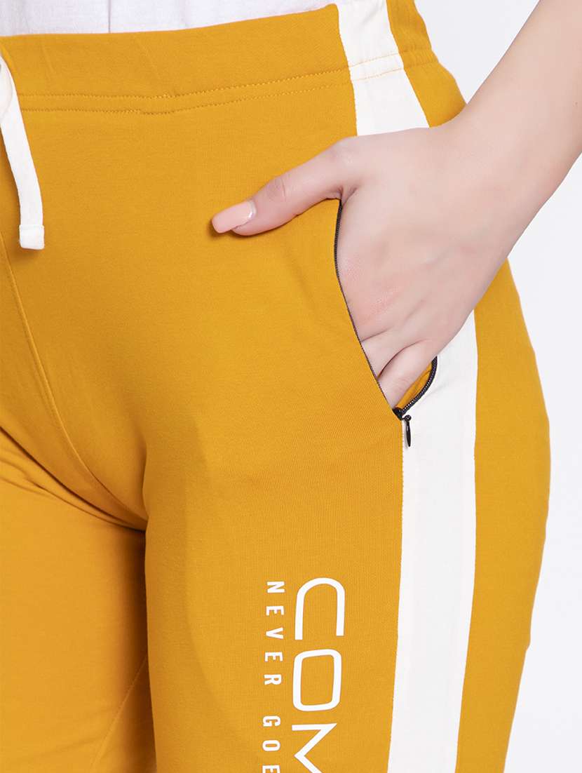 yellow colored blocked jogger - 19285117 - Standard Image - 5