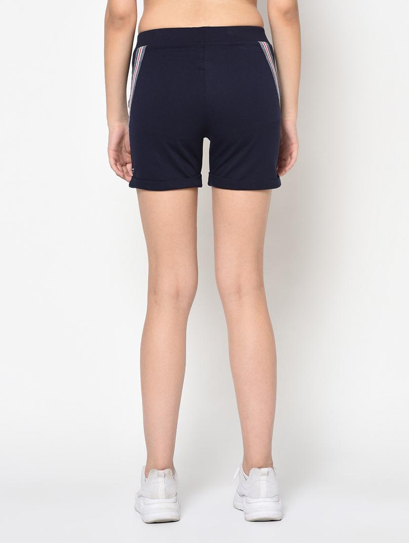 blue cotton blend regular shorts - 19285206 - Standard Image - 3