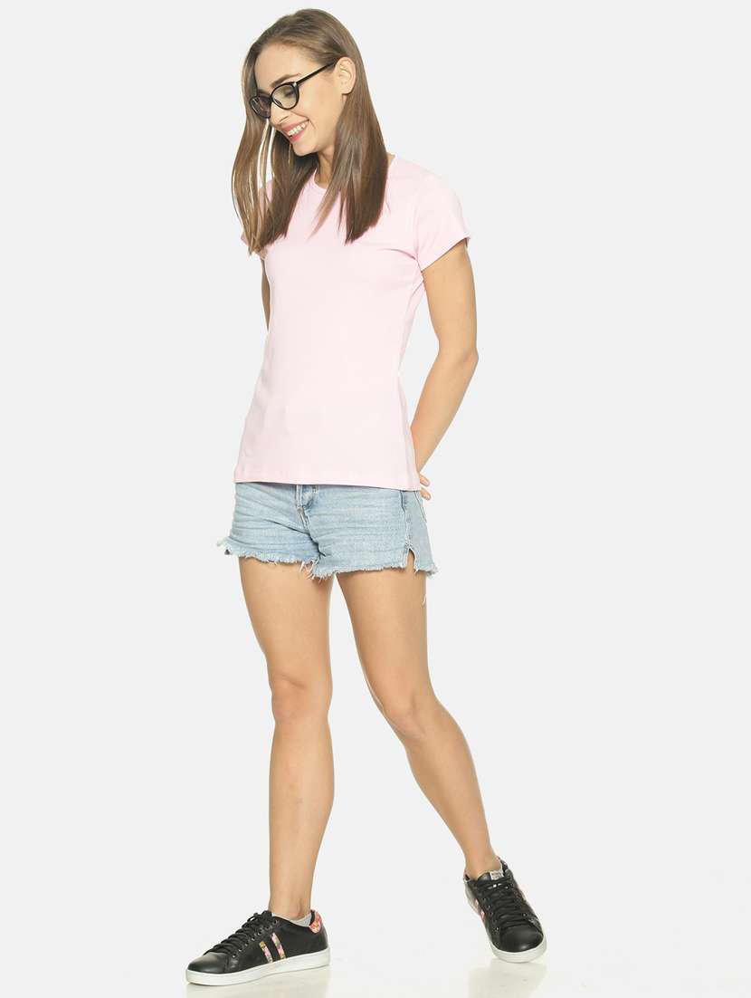 pink cotton blend regular tshirt - 19285213 -  Standard Image - 3