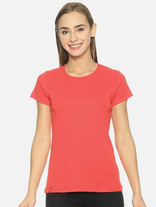 pink cotton blend regular tshirt - 19285218 - Standard Image - 0